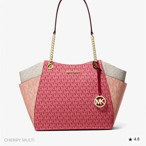 Michael Kors Pink and Gold Tote Bag